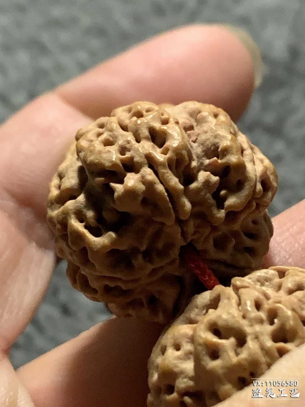 纯正尼泊尔粗筋梅花双龙金刚菩提手串 原籽文玩收藏串