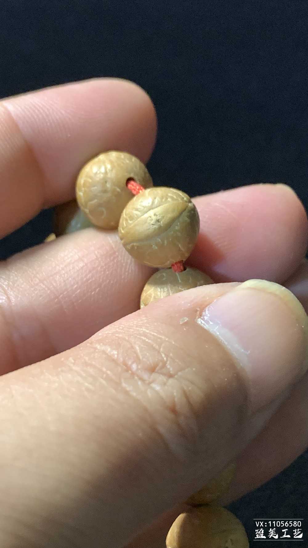 尼泊尔纯正黄皮小凤眼菩提单圈手串 11mm高密铁籽原皮原色